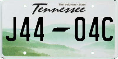 TN license plate J4404C