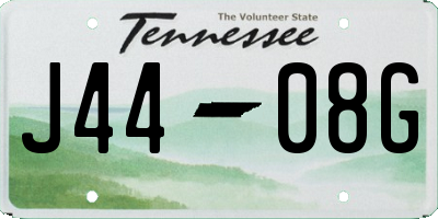 TN license plate J4408G