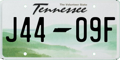 TN license plate J4409F