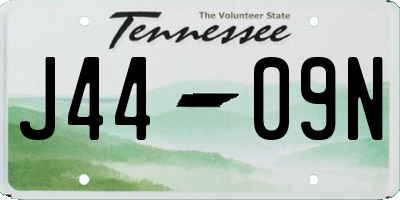 TN license plate J4409N