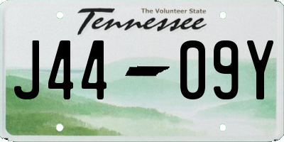 TN license plate J4409Y