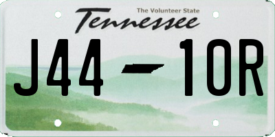 TN license plate J4410R