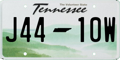 TN license plate J4410W
