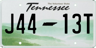 TN license plate J4413T