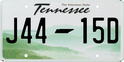 TN license plate J4415D