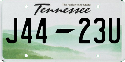 TN license plate J4423U