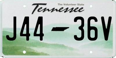 TN license plate J4436V