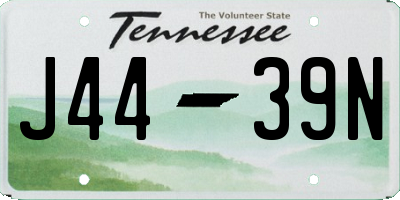 TN license plate J4439N