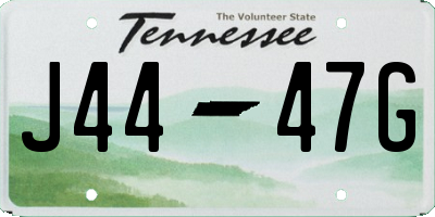 TN license plate J4447G