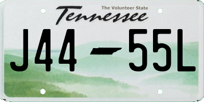 TN license plate J4455L