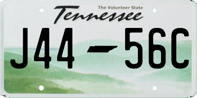 TN license plate J4456C