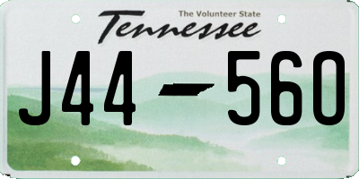TN license plate J4456O