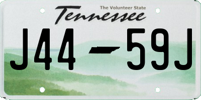 TN license plate J4459J