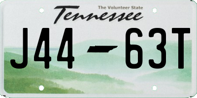 TN license plate J4463T