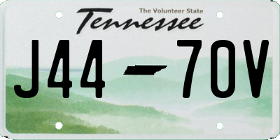 TN license plate J4470V