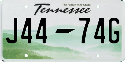 TN license plate J4474G