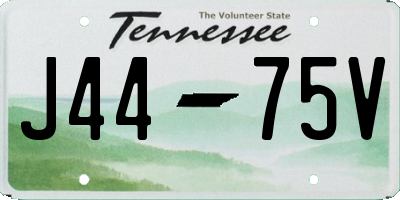 TN license plate J4475V