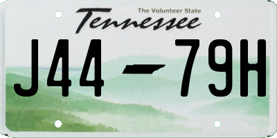 TN license plate J4479H