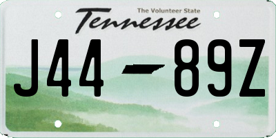 TN license plate J4489Z
