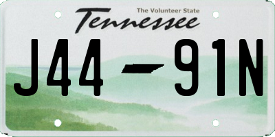 TN license plate J4491N