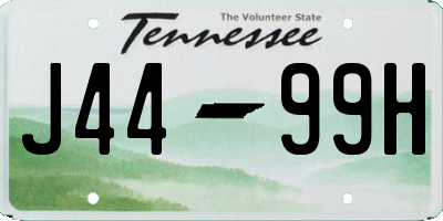 TN license plate J4499H