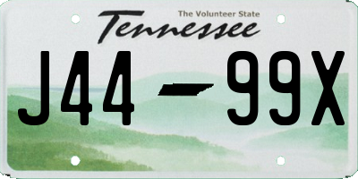 TN license plate J4499X