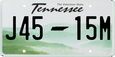 TN license plate J4515M