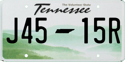 TN license plate J4515R