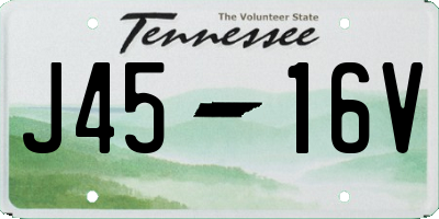 TN license plate J4516V