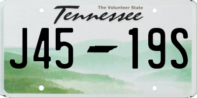 TN license plate J4519S