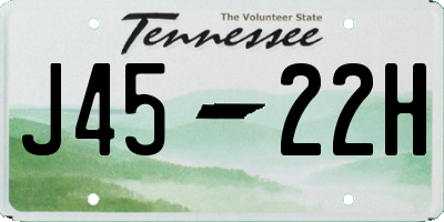 TN license plate J4522H
