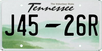 TN license plate J4526R