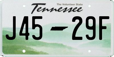 TN license plate J4529F