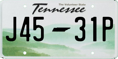 TN license plate J4531P