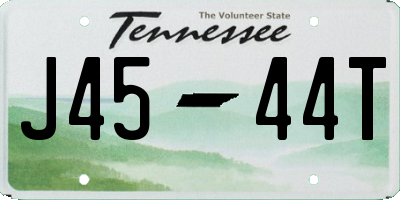 TN license plate J4544T