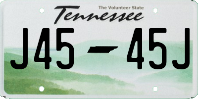 TN license plate J4545J