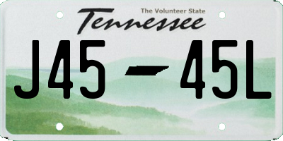 TN license plate J4545L