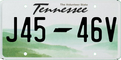 TN license plate J4546V