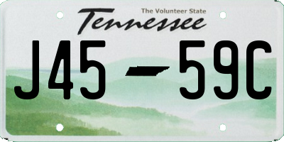TN license plate J4559C