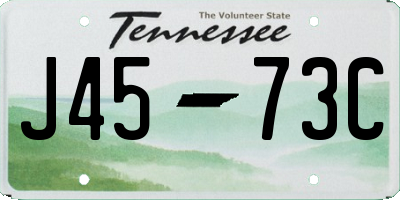 TN license plate J4573C