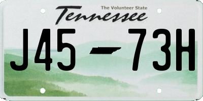 TN license plate J4573H