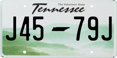 TN license plate J4579J