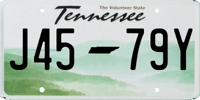 TN license plate J4579Y