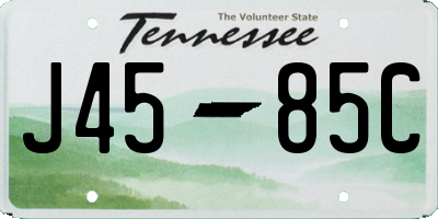 TN license plate J4585C