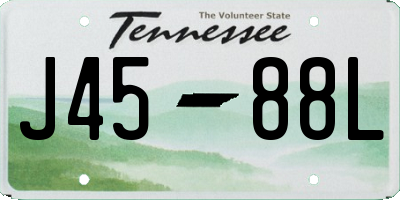 TN license plate J4588L