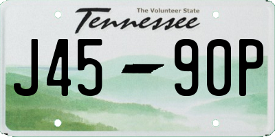 TN license plate J4590P
