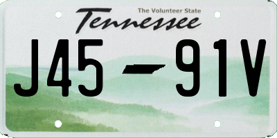 TN license plate J4591V