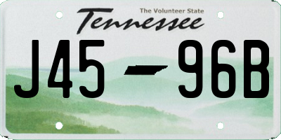 TN license plate J4596B