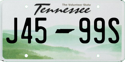TN license plate J4599S