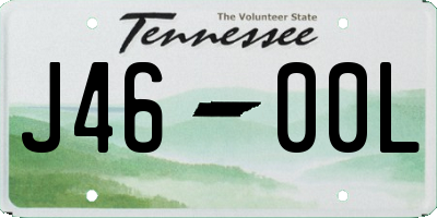 TN license plate J4600L